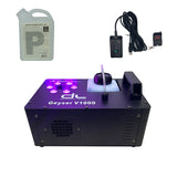 DL Geyser Vertical 1000W Tri-color RGB LED with Fluid Sensor Fog Machine come with Wireless Remote Control 2L Liquid