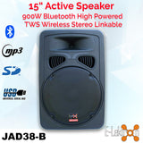 E-Lektron Pentamix 525 2400W Bluetooth Vocal Sound System with linkabel microphones Stands for Event DJ Party Band