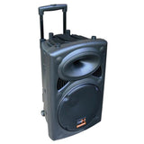 E-lektron Kvocal 15 Portable Bluetooth Speaker with 2 Wireless Microphones and Mic Stands