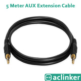 ACL 5.0 meter 3.5mm Aux Male to Male Stereo Audio Cable Auxiliary Headphones Cord MP3 PC