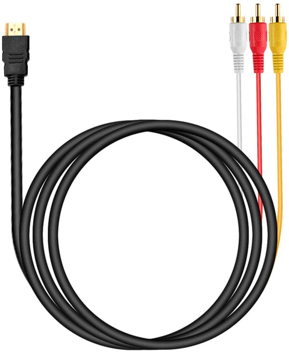 HDMI-compatible to RCA Cable HDMI-compatible Male to 3 RCA Audio Video AV  Cable for TV HDTV In Stock 1.5m
