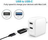 USB C 3.1 Type C Female to USB 3.0 Type A Male Port Adapter Black Converter 2 pack