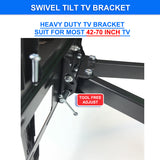 Full Motion Articulating Swivel Tilt LCD LED Flat TV Wall Mount Bracket for 42"-70" TVs Easy to install 70kg Capacity